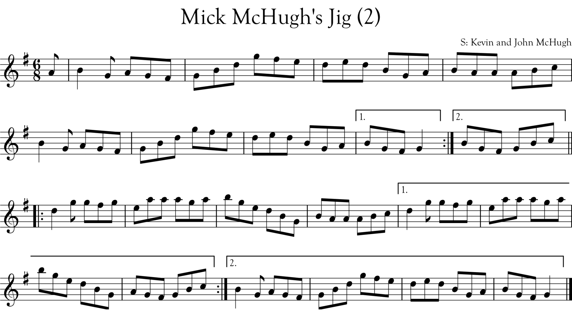 Mike McHugh's Jig (2) – Music of Mayo